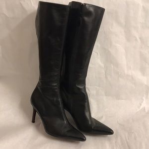 Ann Taylor black stiletto spike heel boots. 6 1/2